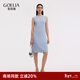 歌莉婭小香風(fēng)連衣裙女2025新款通勤穿搭包臀背心裙1E7C4G730 04U淺灰藍 S
