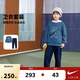 NIKE3BRAND 耐克男女童紅色拜年服2件套冬季兒童加絨保暖套裝