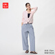 優(yōu)衣庫女裝舒適長(cháng)褲/泡泡紗休閑褲26春夏新款484604 66 藍色 M