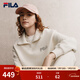 斐樂(lè )FILA半開(kāi)襟男女同款衛衣25秋季新款情侶華夫格寬松休閑翻領(lǐng)女上衣 蒸汽白-IV S 165/88A/S