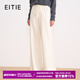 愛(ài)特愛(ài)（EITIE）優(yōu)雅舒適高腰直筒褲秋冬新款顯瘦針織休閑褲大牌長(cháng)褲D2501925 杏仁白12 M (160)