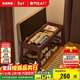家逸實(shí)木換鞋凳門(mén)口收納凳入戶(hù)穿鞋凳家用進(jìn)門(mén)凳軟包長(cháng)條床尾凳80cm