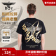 BOY LONDON【時(shí)光輪環(huán)】短袖情侶款春夏老鷹光環(huán)黑色T恤N01902 黑色 XL