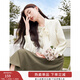 香影雪紡襯衫女長(cháng)袖2026春季新款飄帶米白色法式上衣通勤職業(yè)襯衣 米色 M