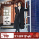 坦博爾馬年新款羽絨服女長(cháng)款過(guò)膝可脫卸帽時(shí)尚保暖加厚外套TBF550836T 黑色 M 165/88A