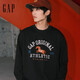蓋璞（GAP）男女裝2025冬季新款印花logo棉質(zhì)寬松長(cháng)袖T恤馬年上衣831643