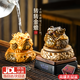 赟婭金蟾茶寵貔貅招財辦公室桌面擺件工藝品公司年會(huì )伴手禮男開(kāi)業(yè)禮物 【禮盒款】時(shí)來(lái)運轉三足金蟾