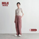MUJI女式 燈芯絨直筒褲褲子女款長(cháng)褲休閑褲冬季女裝BEB90C4A 煙熏粉色 XL (165/74A)