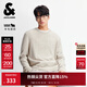 杰克·瓊斯（JACK&JONES）男裝25年秋冬92%綿羊毛衫男士毛衣打底衫內搭刺繡潮流長(cháng)袖針織衫 A08燕麥色常規 M