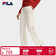 FILA 楊冪同款斐樂(lè )官方女裝針織長(cháng)褲2025冬季新款時(shí)尚簡(jiǎn)約休閑YODAR褲 霧蓮白-IV M 165/66A/M
