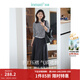 茵曼（INMAN）2025秋冬女裝新款簡(jiǎn)約通勤百褶半身裙A字大擺顯瘦中長(cháng)款裙子 貴族灰-春夏款 18438095 S