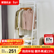 家逸（JIAYI）實(shí)木衣帽架落地衣架掛衣架臥室衣架簡(jiǎn)易衣服架立式客廳辦公室掛架 長(cháng)70cm白色【雙層加高】