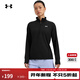 安德瑪（Under Armour）UA秋冬Tech?女子羅紋訓練運動(dòng)長(cháng)袖T恤1389857 黑色001 L