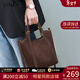 viney牛皮托特包包女包新款斜挎包輕奢生日情人節禮物送女友老婆 【咖啡色】新年送女生高級感實(shí)用手提包 大容量時(shí)尚百搭休閑菜籃子單肩包