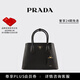 PRADA/普拉達【禮物】女士金屬徽標 Double 小號手袋手提包女包 黑色