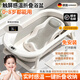 KINGXIAOJING日本進(jìn)口品質(zhì)嬰兒洗澡盆寶寶可折疊幼兒坐躺大號浴桶新生兒用品 灰色浴盆