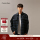 Calvin KleinJeans【帥克衫】春秋男士休閑潮流復古ck寬松磨毛格子襯衫外套 0MD-藍格 S