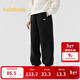巴拉巴拉童裝女童褲子冬裝加絨長(cháng)褲保暖兒童運動(dòng)舒適束腳時(shí)尚百搭 黑色90001 130