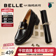 百麗（Belle）氣質(zhì)高跟樂(lè )福鞋女商場(chǎng)同款羊皮通勤樂(lè )福鞋3PAF2CA5 黑色 37 (235mm)
