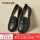 意爾康女鞋樂(lè )福鞋軟底秋季媽媽鞋平底單鞋護士鞋 26459W 黑色 40