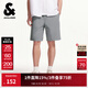 杰克·瓊斯（JACK&JONES）男裝刺繡logo舒適百搭潮時(shí)尚簡(jiǎn)約純色個(gè)性休閑基礎短褲225215039 E00霜灰色 M (175)