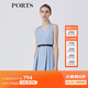 PORTS寶姿春夏新品女裝V-領(lǐng)無(wú)袖中長(cháng)連衣裙LM8D079MFT022 霧藍色 S (4)