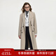 范思藍恩鉆石立裁系列 牦牛絨復古雙排扣西裝式毛呢大外套女14212 燕麥色 XS