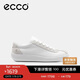 愛(ài)步（ECCO）冬季牛皮平底休閑德訓板鞋 柔酷零點(diǎn)男鞋537754 白色40 HL