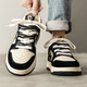 希與菡春季新款大碼男鞋46加肥加大板鞋47運動(dòng)休閑小白鞋48寬頭星星鞋49 9305米黑色 46