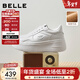 百麗（Belle）沈月同款步步糕厚底小白鞋女商場(chǎng)新款增高加絨休閑板鞋E7J1DAM6 米白色（6CM跟高）【沈月同款】 37 (235mm)