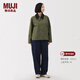 MUJI女式 不易沾水燈芯絨領(lǐng)夾克女工裝外套25年冬季女裝 BD11UA5A 卡其綠 L (165/88A)
