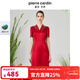 皮爾卡丹女裝夏季新款端莊淑女宴會(huì )禮服連衣裙春節 紅色 3XL 44A (建議體重70-75公斤)