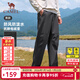 駱駝（CAMEL）加絨褲男工裝風(fēng)2025秋冬新款防風(fēng)保暖防潑軟殼傘兵運動(dòng)長(cháng)褲女 C15CAY6014，幻影黑，男 XL