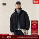 Levi's李維斯情侶同款簡(jiǎn)約休閑輕薄防寒舒適保暖羽絨服休閑外套 黑色 XL 女生建議拍小一碼
