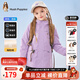 暇步士（Hush Puppies）童裝兒童外套秋冬季新款男女大童簡(jiǎn)約時(shí)尚加厚風(fēng)衣外套 深紫 120 cm