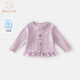 班喜迪【7A抗菌】女童長(cháng)袖t恤春裝新款洋氣兒童公主打底衫春秋寶寶上衣 紫色 【7A抗菌】 110