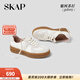 圣伽步（SKAP）板鞋女士運動(dòng)休閑百搭厚底德訓鞋【章若楠同款】 白色 36