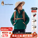 暇步士（Hush Puppies）童裝兒童外套秋冬季新款男女大童簡(jiǎn)約時(shí)尚加厚風(fēng)衣外套 叢林綠 155 cm(偏大半碼)