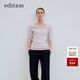 edition【精英衣櫥系列】夏新款設計感小眾V領(lǐng)棉麻針織上衣 淺丁香紫色 M 165