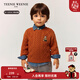 Teenie Weenie Kids小熊童裝25年新款秋冬男女寶寶簡(jiǎn)約百搭絞花針織毛衣 橘色 100 cm