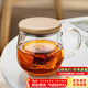 憶壺茶 玻璃茶杯泡茶水分離杯 綠紅茶泡花茶杯子帶過(guò)濾竹木蓋玻璃水杯 竹蓋泡茶杯400ml