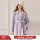 香影雙面呢羊毛大衣女2025冬季新款呢子中長(cháng)款高級感白色毛呢外套 紫色 S 155/80A/85-95斤
