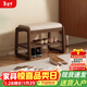 爰京實(shí)木換鞋凳入戶(hù)鞋架門(mén)口多層家用凳子鞋柜門(mén)口入戶(hù)柜 55cm胡桃色