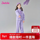 笛莎童裝女童套裝2025春裝女寶時(shí)尚運動(dòng)長(cháng)袖束腳褲套裝 紫色 150