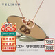 謝瑞麟（TSL）新年禮物L(fēng)OVE CIRCLE系列18K金項鏈雙環(huán)彩金項鏈BC152 K黃
