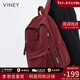 viney新款雙肩包女時(shí)尚書(shū)包初中生高中大學(xué)生大容量背包戶(hù)外出游旅行包 酒紅色 高顏值簡(jiǎn)約百搭通勤電腦包