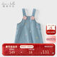 戴維貝拉兒童牛仔背帶裙春裝女童寶寶甜美裙子連衣裙童裝