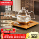 金灶（KAMJOVE）涌泉式全自動(dòng)上水電熱水壺 0.8L玻璃燒水壺 智能保溫恒溫電茶壺 H7
