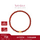 周大福SOINLOVE蜜粉金十里紅妝祥云如意黃金紅玉髓手串手鏈 約16.25cm（彈力繩）