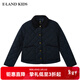 E·LAND KIDS衣戀女童棉服25年春季新品學(xué)院風(fēng)LOGO刺繡雙貼袋 Navy藏青色/59 150
